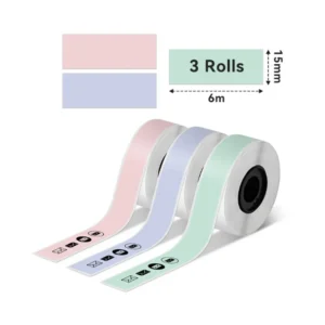 耗材: 紫,青,橙色各1卷, 15mm x 6m